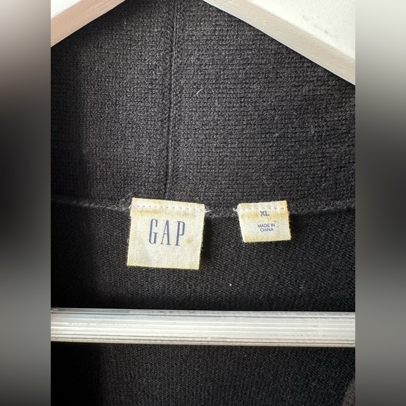 GAP - Solid True Black Open Front Cardigan - XL - Picture 8 of 9